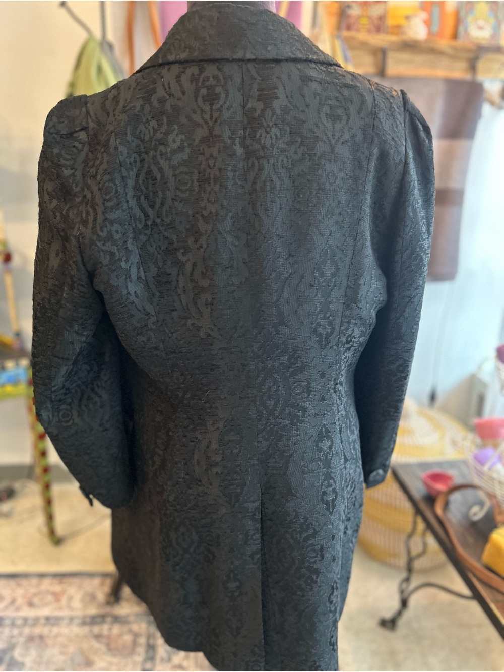 Christian Lacroix Vintage Classic Black Brocade Long Jacket - Picture 4 of 9